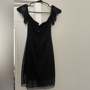 Black mini dress